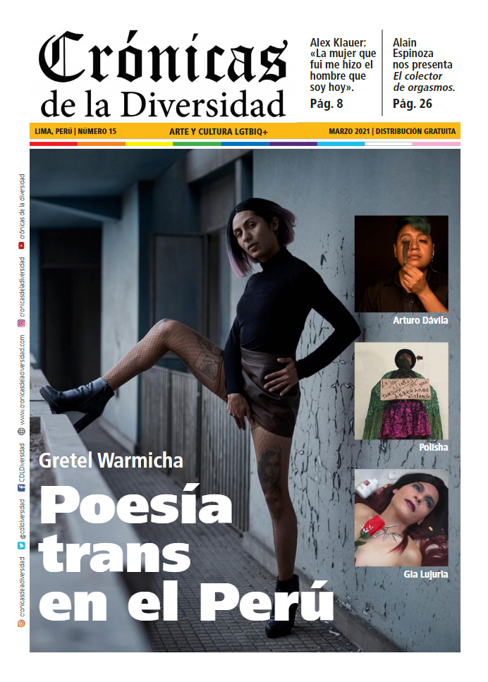 Portada original de Crónicas de la Diversidad N.º 15: Poesía trans en el Perú
