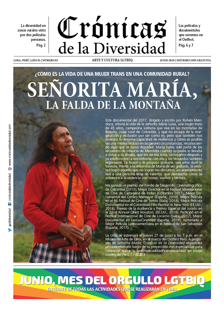Portada original de Crónicas de la Diversidad N.º 03: Señorita María, la falda de la montaña
