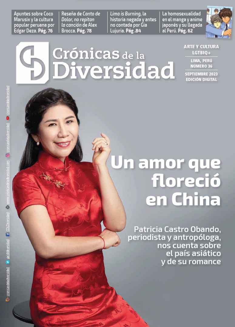Portada original de Crónicas de la Diversidad N.º 36: Un amor que floreció en China