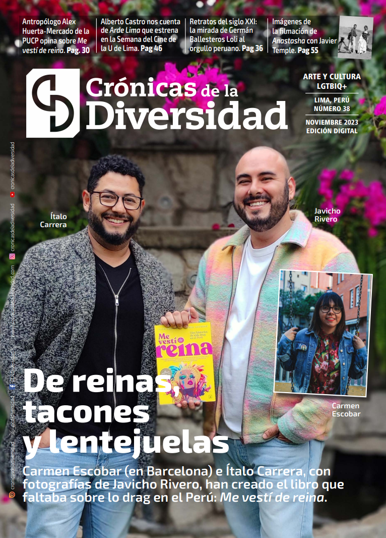 Portada original de Crónicas de la Diversidad N.º 38: De reinas, tacones y lentejuelas