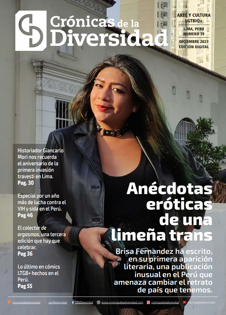 Portada original de Crónicas de la Diversidad N.º 39: Anécdotas eróticas de una limeña trans